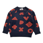 Y-CLU maglia tinta unita girocollo con stampa Blu per Neonato BYN10715 BLU Y-CLU 