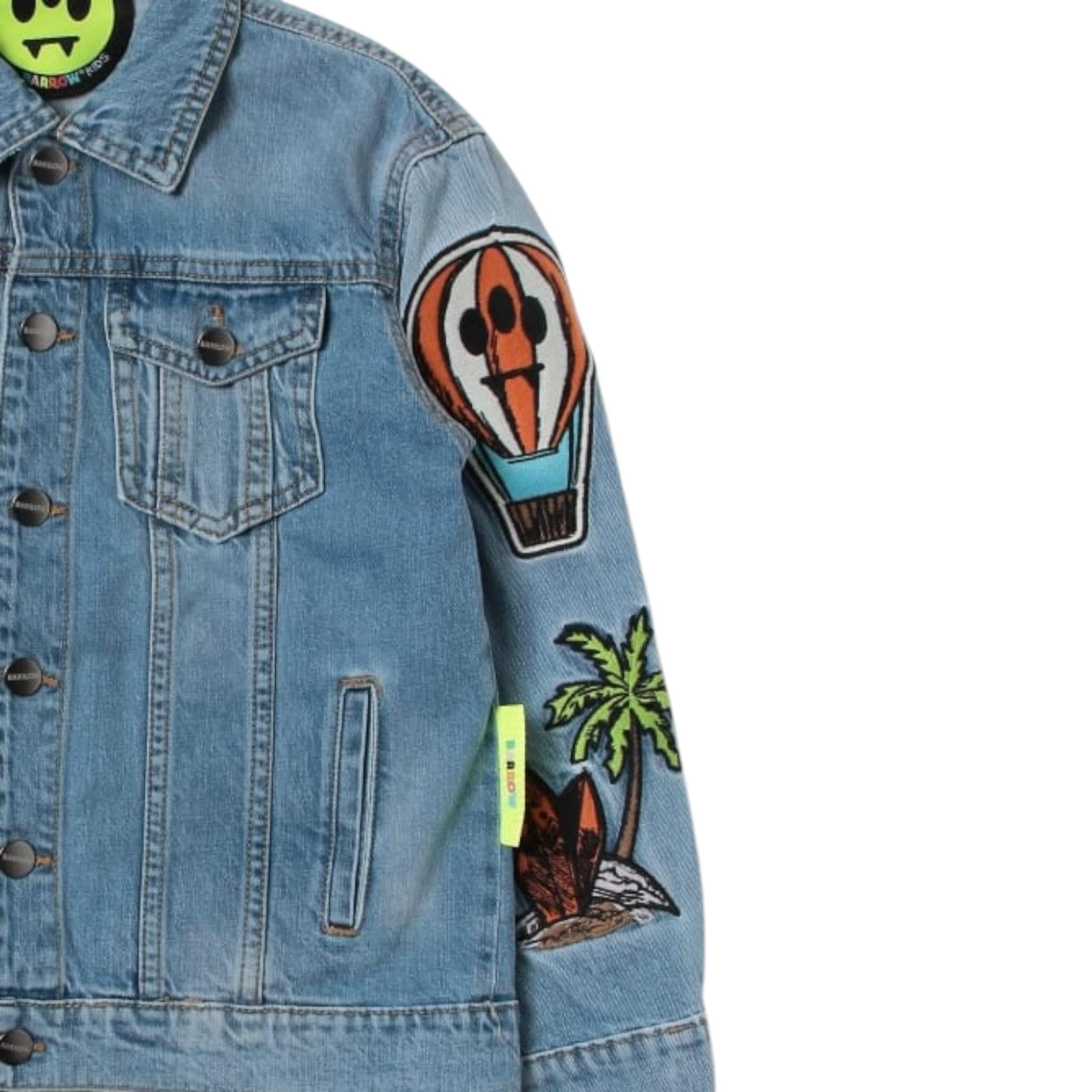 Barrow Kids Giubbino In Denim Tinta Unita per Bambino 032949 AZZURRO BARROW KIDS 