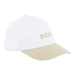 Boss Berretto Bicolore con Logo per Neonato J51691 BIANCO BOSS 