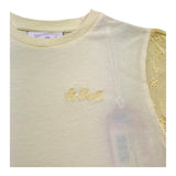 Saint Barth T-Shirt Girocollo Tinta Unita con Logo per Bambina MAISA GIALLO SAINT BARTH 
