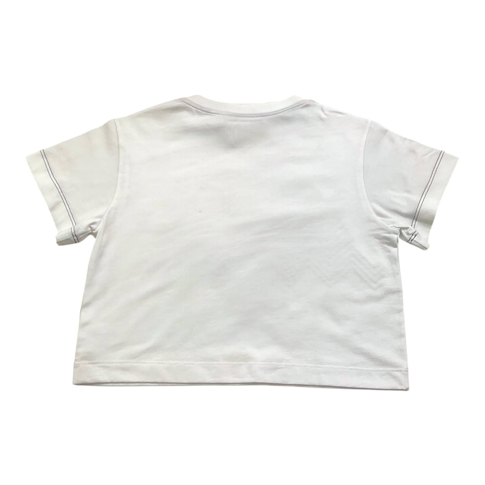 Missoni T-Shirt Girocollo Tinta Unita con Paillettes per Bambina MV8A31 BIANCO MISSONI 