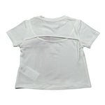 M+E' T-Shirt Girocollo tinta unita con Stampa Bianco per Bambina UE1389J BIANCO M+E' 