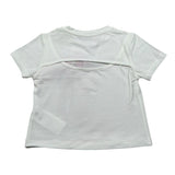 M+E' T-Shirt Girocollo tinta unita con Stampa Bianco per Bambina UE1389J BIANCO M+E' 