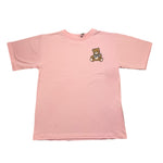 MOSCHINO t-shirt tinta unita girocollo con stampa Rosa per Bambina HKM060 ROSA MOSCHINO 