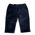 Mini Banda Pantalone Tinta Unita In Velluto per Neonato 3A620 BLU MINI BANDA 