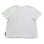 Just Cavalli T-Shirt Girocollo Tinta Unita con Stampe per Bambina JGP26085TS BIANCO JUST CAVALLI 