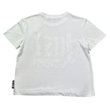 Just Cavalli T-Shirt Girocollo Tinta Unita con Stampe per Bambina JGP26085TS BIANCO JUST CAVALLI 