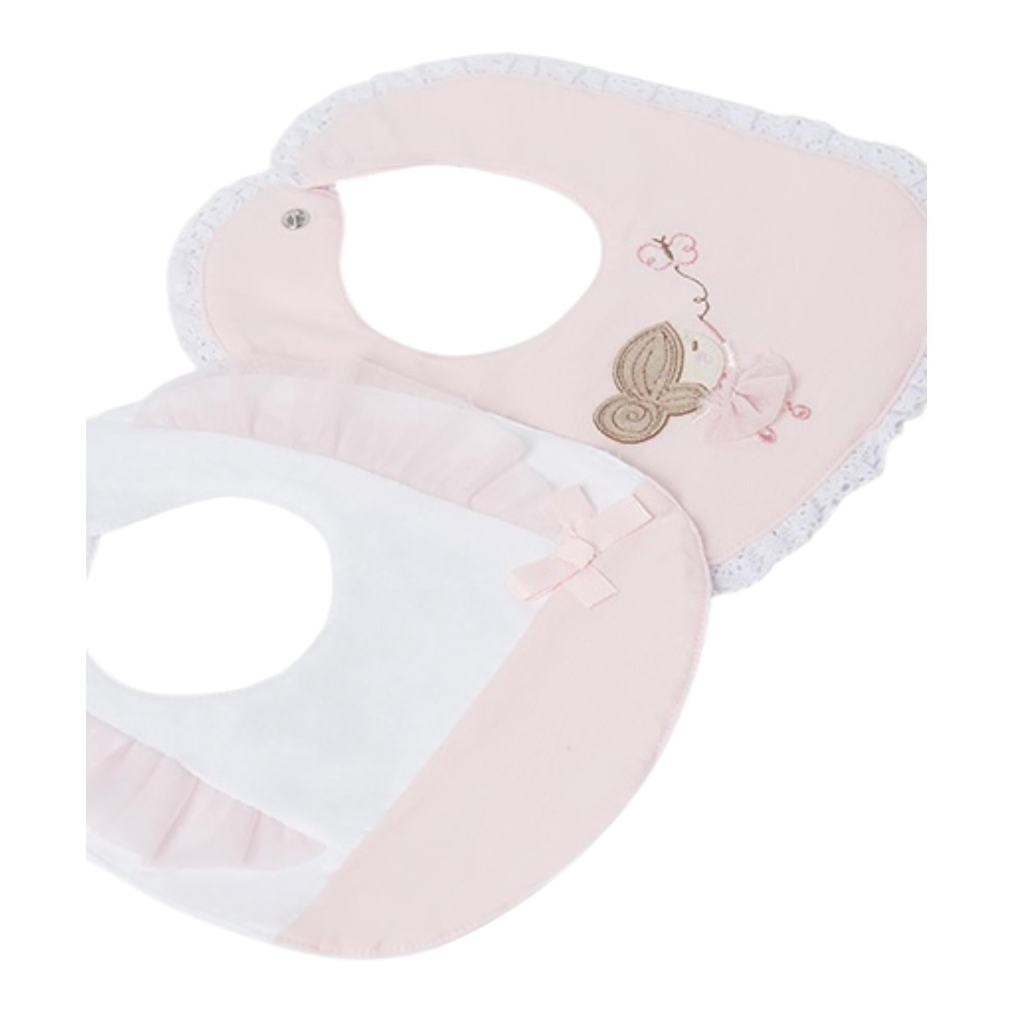 Mayoral Set 2 Pezzi Bavette Bicolore per Neonata 9264 BIANCO/ROSA MAYORAL 
