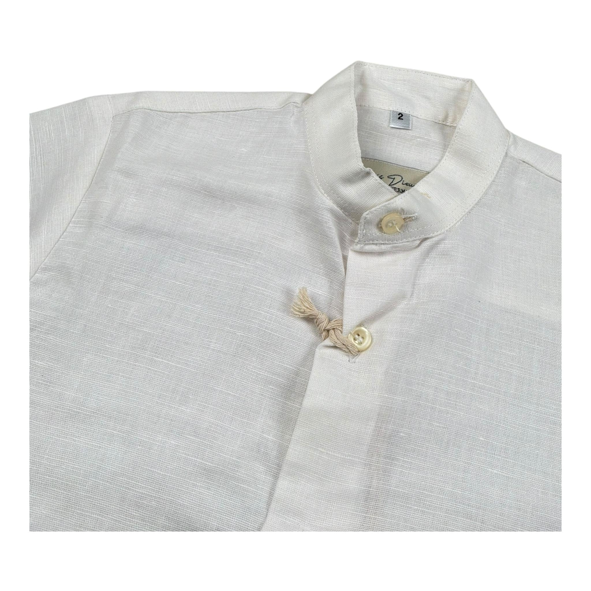 Louis Dieudonne' Camicia Mezza Manica Tinta Unita per Bambino LD03 PANNA LOUIS DIEUDONNE' 