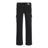 CALVIN KLEIN jeans tinta unita con girovita regolabile Nero per Bambino IG0IG02510 NERO CALVIN KLEIN 