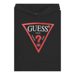 GUESS felpa chiusa con cappuccio tinta unita con logo Nero per Bambino L92Q09KAUG0 NERO GUESS 