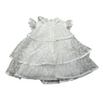 Le Bebe Abito Cerimonia Mezza Manica Tinta Unita per Neonata LBG5778 BIANCO LE BEBE 