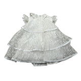 Le Bebe Abito Cerimonia Mezza Manica Tinta Unita per Neonata LBG5778 BIANCO LE BEBE 