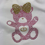 Twinset T-Shirt Girocollo Tinta Unita con Stampa per Neonata GJ2488 BIANCO TWINSET 