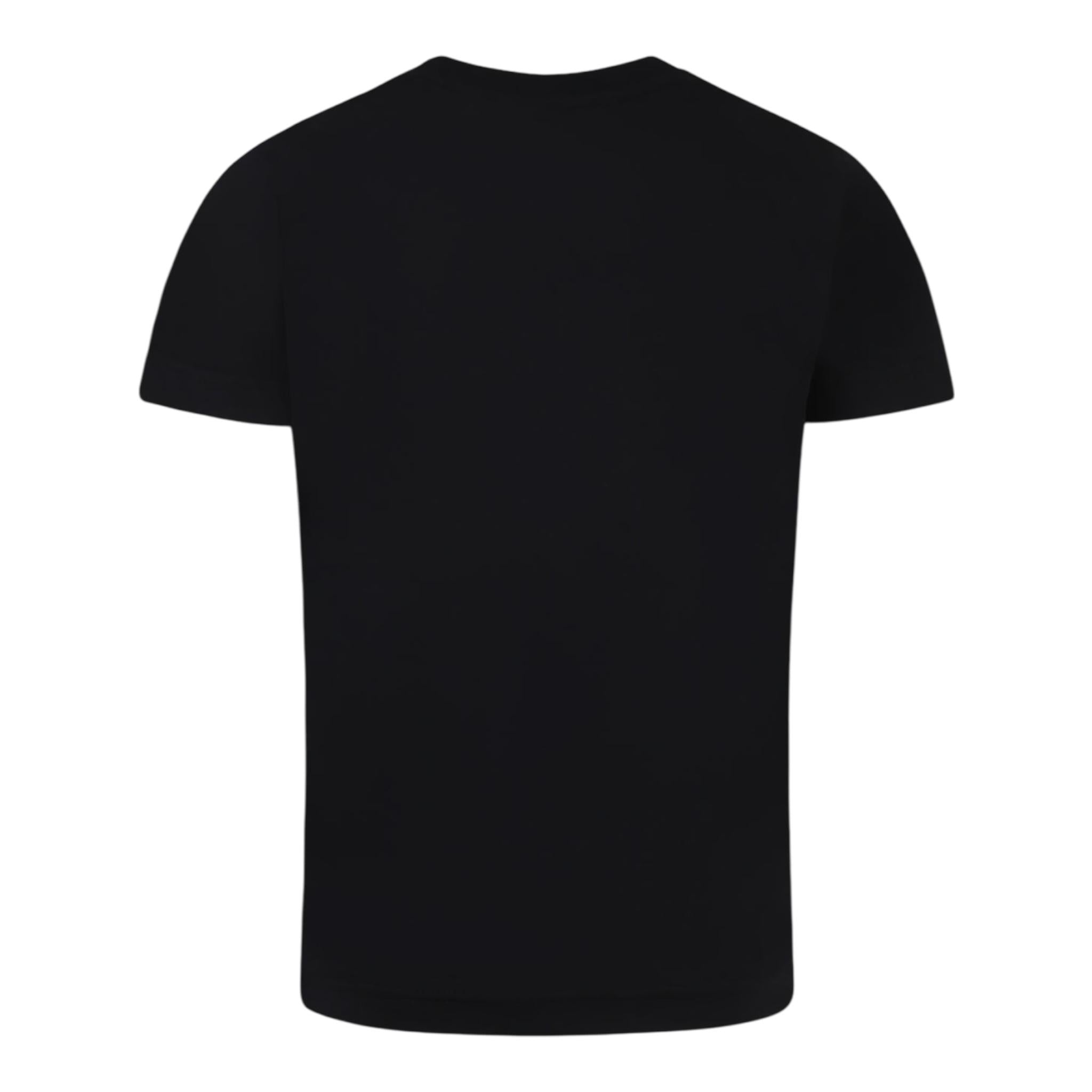 Dsquared2 T-Shirt Girocollo Tinta Unita con Stampa per Bambino DQ2781 NERO DSQUARED2 