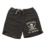 Saint Barth Costume Tinta Unita con Stampa In Contrasto per Bambino TENDER NERO SAINT BARTH 