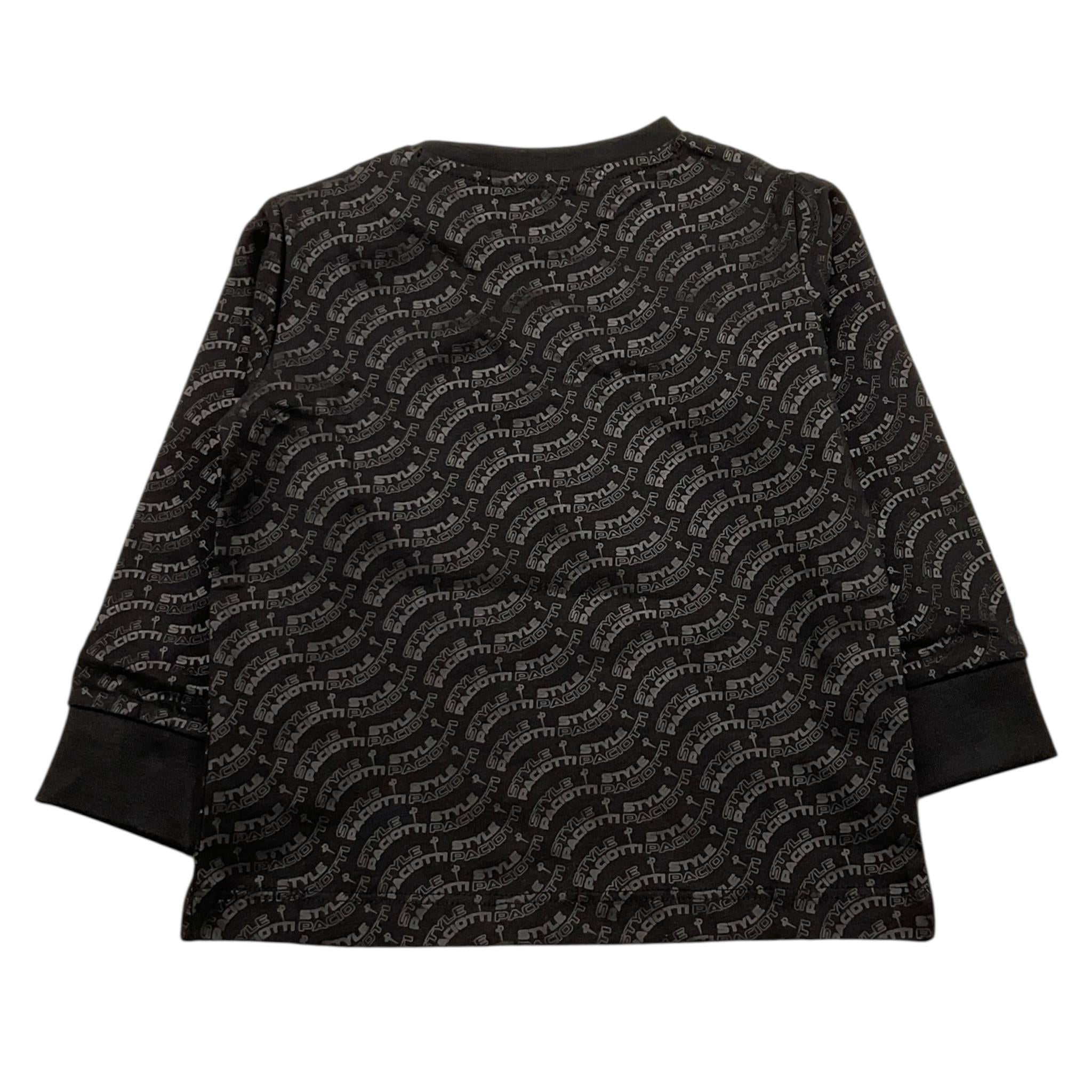 CESARE PACIOTTI shirt girocollo tinta unita con stampa Nero per Neonato TSP5314BX NERO CESARE PACIOTTI 