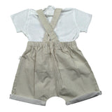 Teddy E Minou Completo 2 Pezzi T-Shirt-Salopette per Neonato E15CP066C4134 BIANCO/BEIGE TEDDY E MINOU 