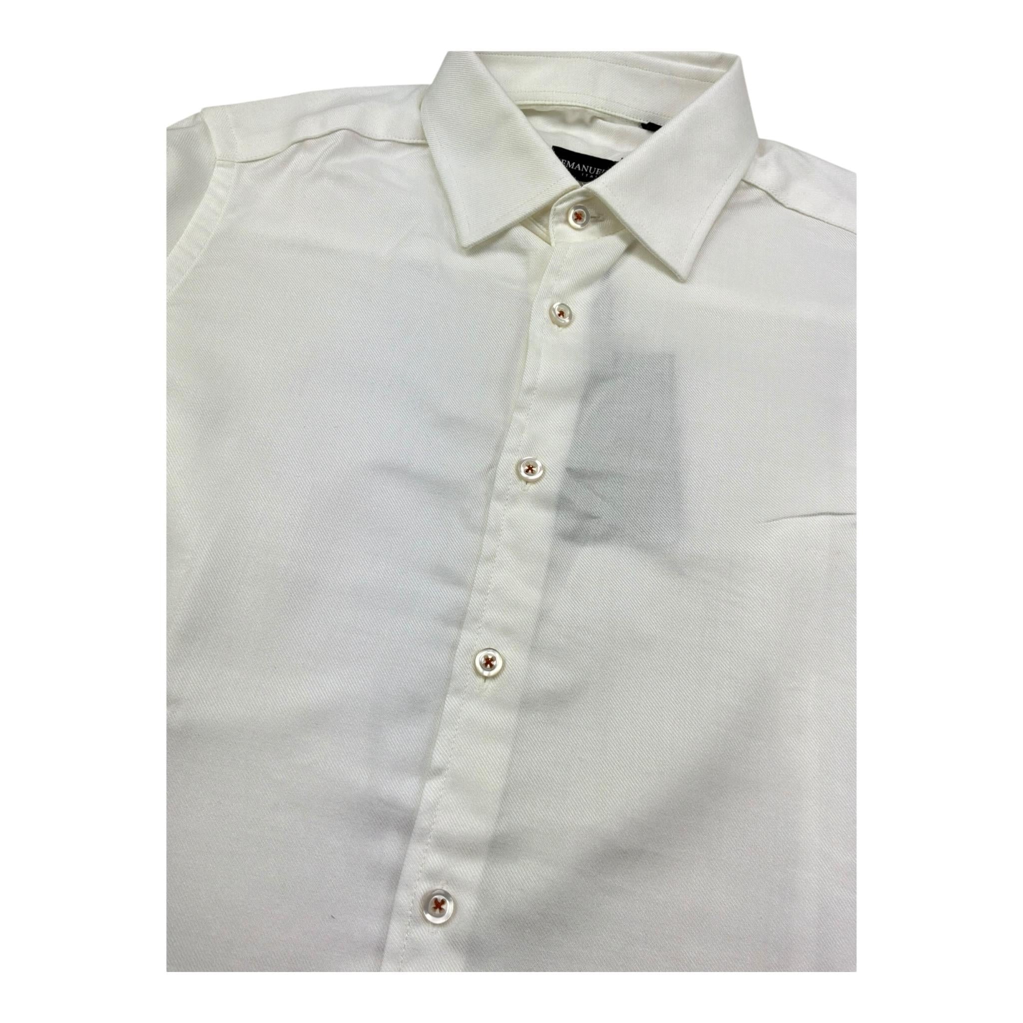 Emanuel Pris Camicia Manica Lunga Tinta Unita per Bambino ECM4164 PANNA EMANUEL PRIS 