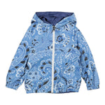 Etro Giubbino Tinta Unita Stampa Fantasia con Cappuccio per Bambino GU2P47 AZZURRO ETRO 