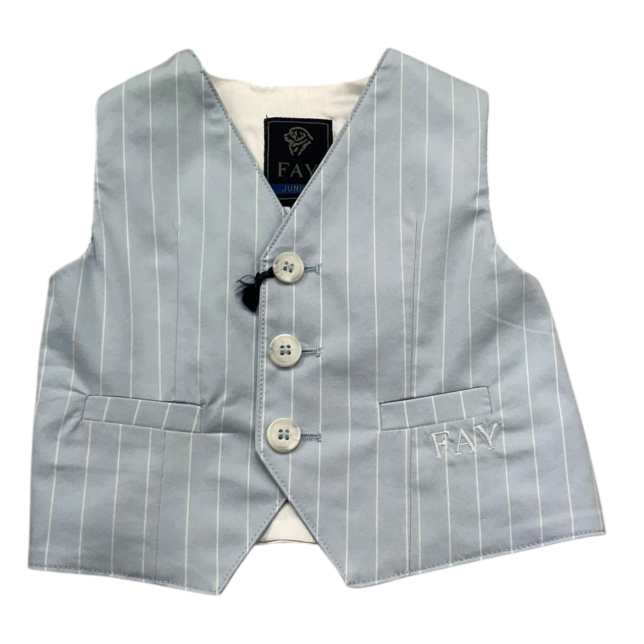 Fay Gilet Tinta Unita Fantasia Righe per Neonato 5Q2342 AZZURRO FAY 