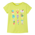 Mayoral T-Shirt Girocollo Tinta Unita con Stampa per Bambina 301432 VERDE MAYORAL 
