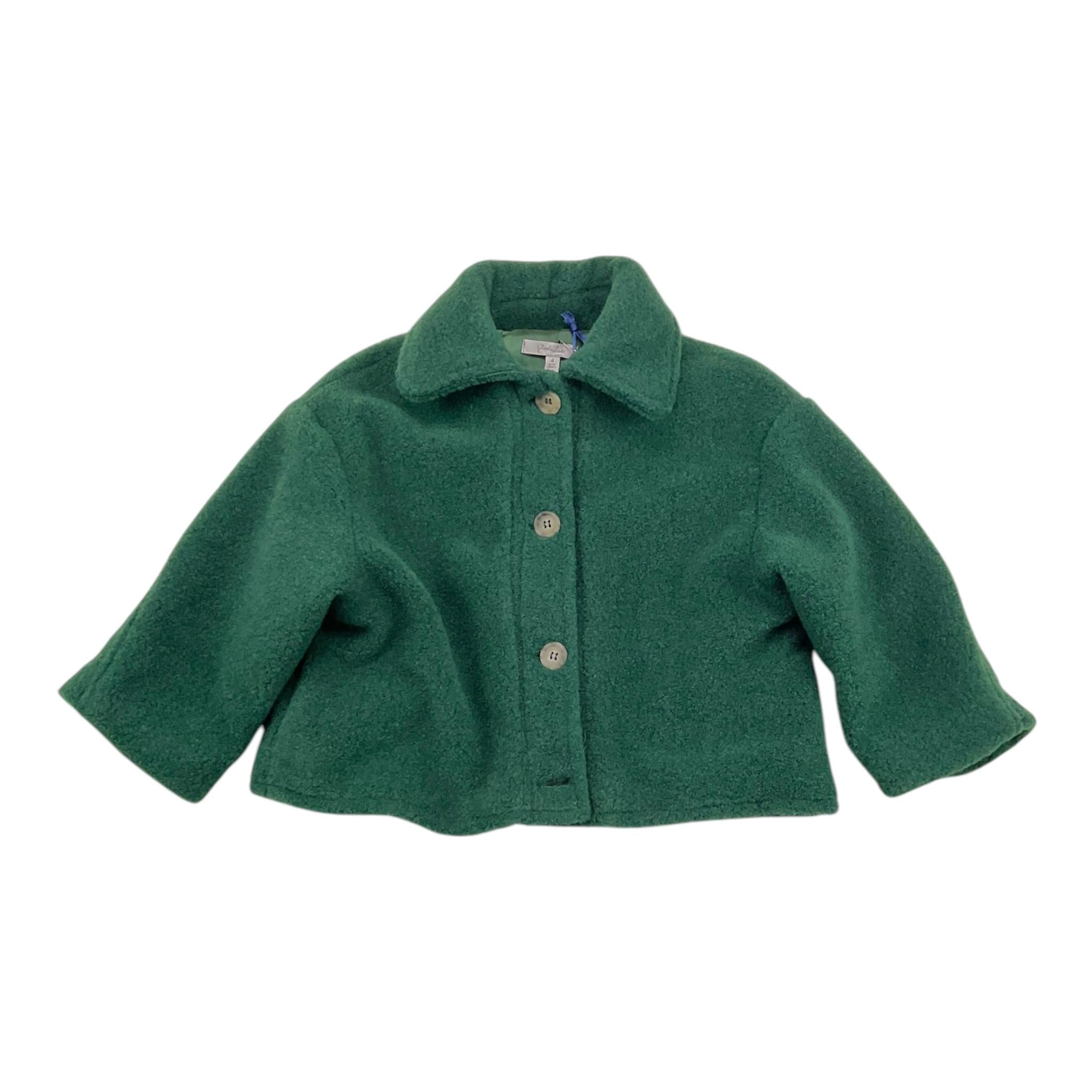 PICCOLA LUDO giubbino modello cappotto tinta unita con bottoni Verde per Bambina BS9WB018 VERDE PICCOLA LUDO 