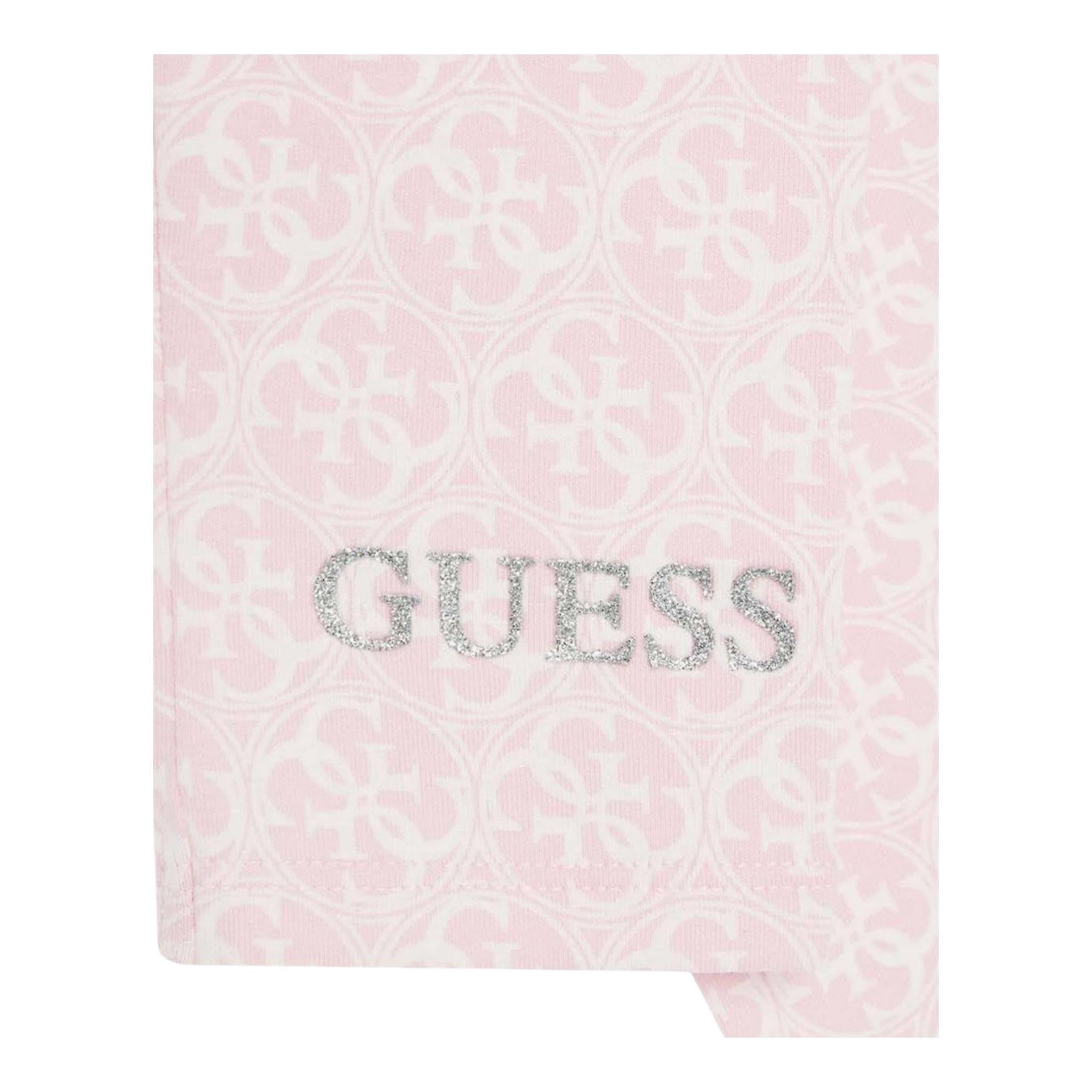 Guess Leggins Tinta Unita Stampa Fantasia per Neonata K5RB01J1314 ROSA GUESS 