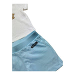 Moschino Completo 2 Pezzi Felpa-Bermuda Bicolore per Neonato M5G00M BIANCO/AZZURRO MOSCHINO 