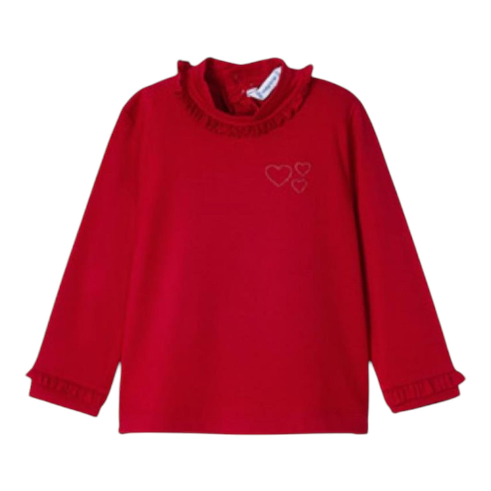 MAYORAL shirt tinta unita cn colletto e stampa Rosso per Neonata 2089 ROSSO MAYORAL 