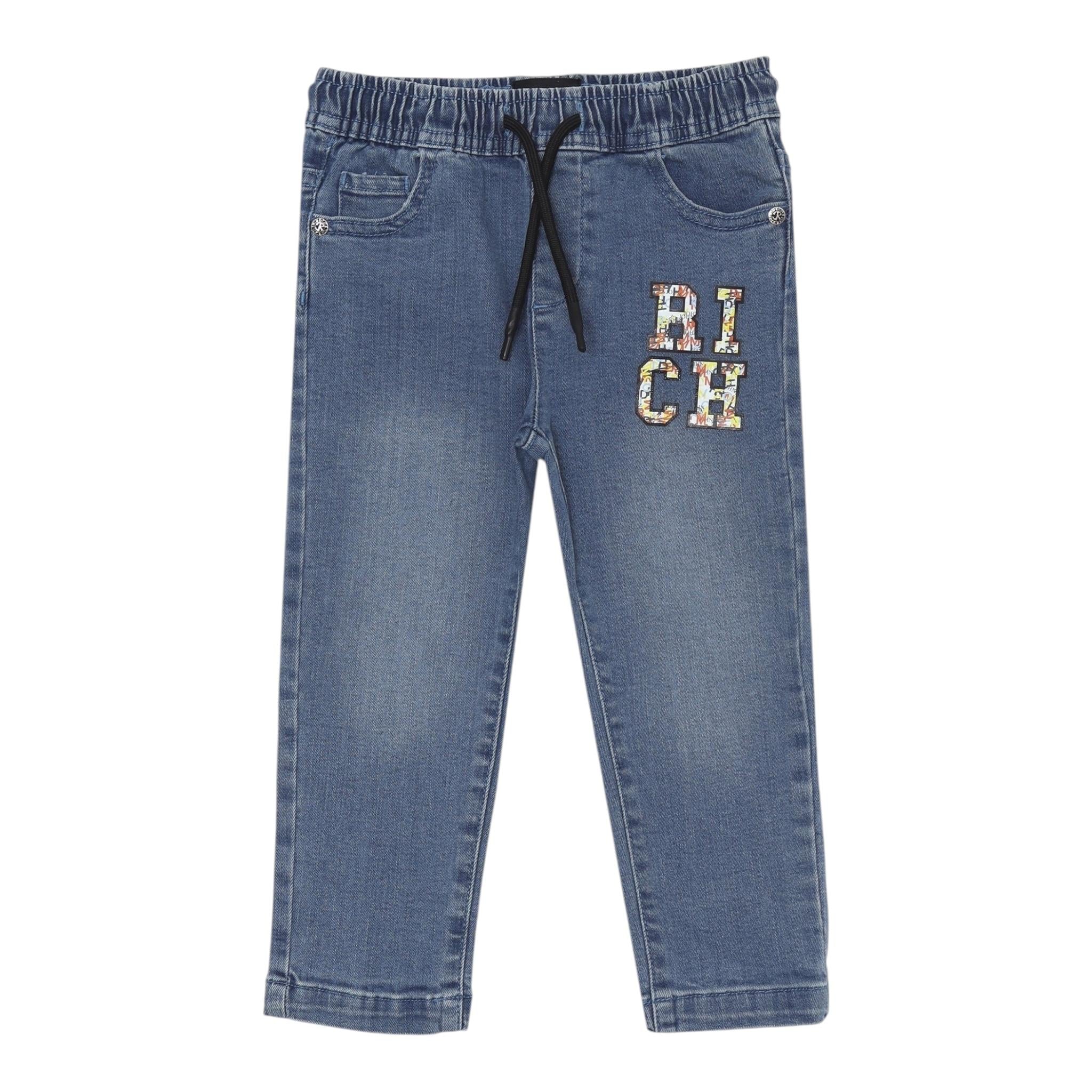 John Richmond Jeans Tinta Unita con Elastico In Vita per Neonato RIP25047JE BLU JOHN RICHMOND 