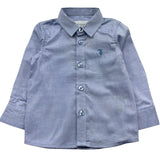 Trussardi Camicia Manica Lunga Tinta Unita per Neonato TIP26094CA AZZURRO POLVERE TRUSSARDI 