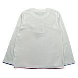Champion Shirt Gircollo Tinta Unita con Logo per Bambina 404482 BIANCO CHAMPION 