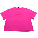 Shoe T-Shirt Girocollo tinta unita con Logo Fuxia per Bambina SHSS5G12 FUXIA SHOE 