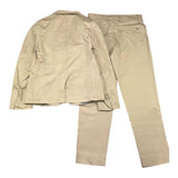 Please Completo 2 Pezzi Giacca-Pantalone Tinta Unita Beige per Bambino