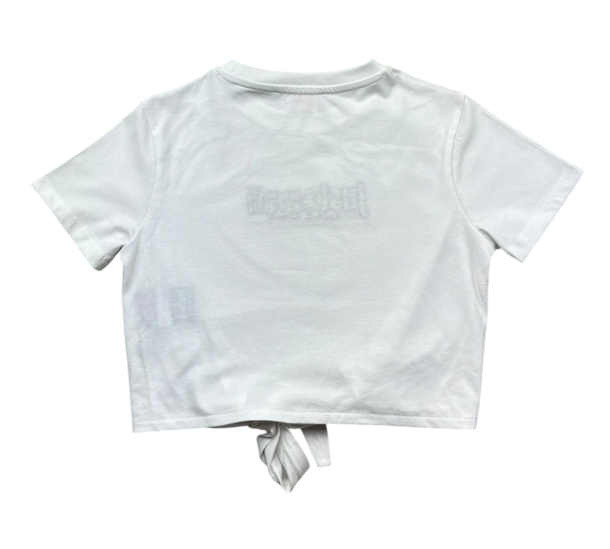 Trussardi T.Shirt Girocollo Tinta Unita con Logo per Bambina JGP26163TS BIANCO TRUSSARDI 