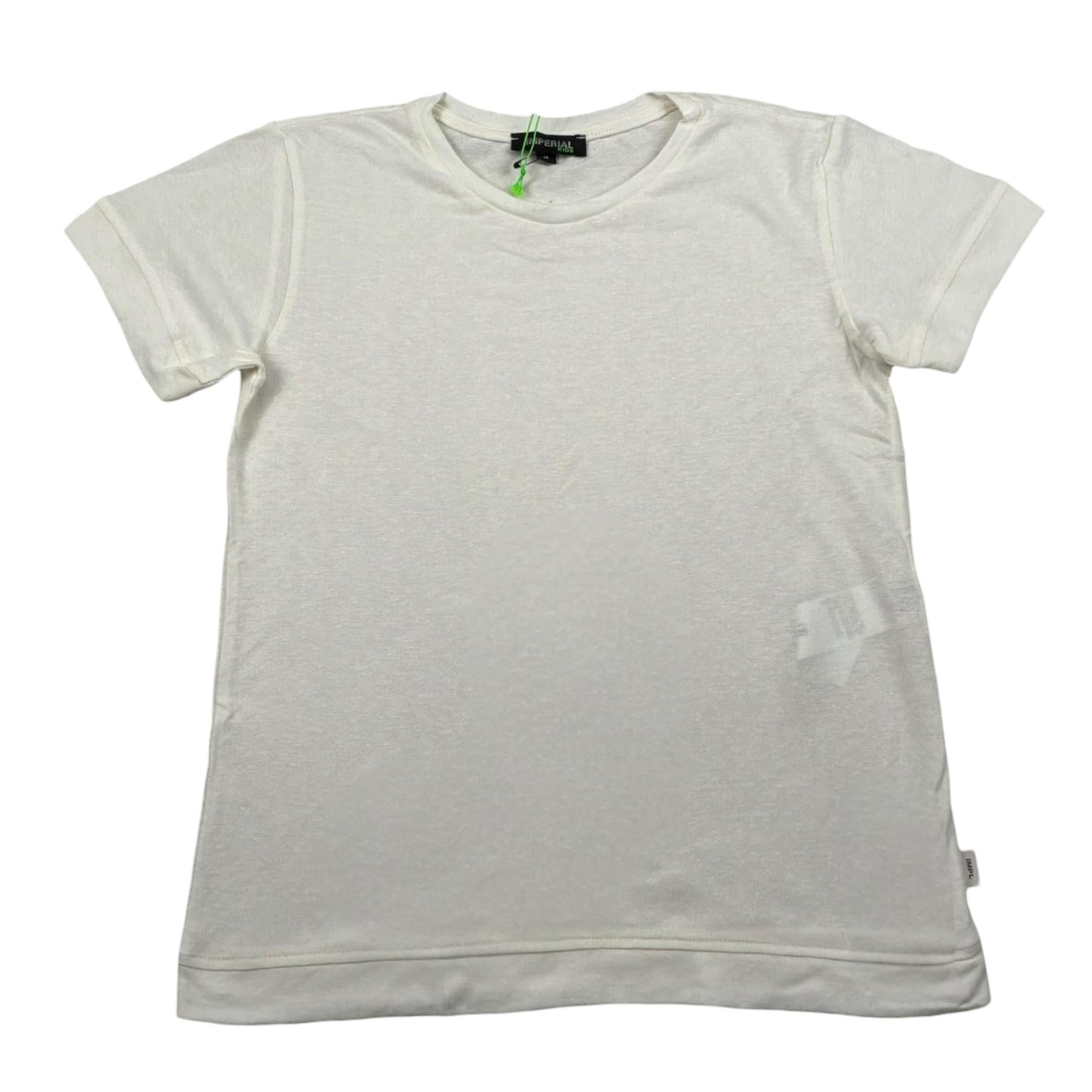 Imperial Kids T-Shirt Tinta Unita Girocollo per Bambino MB71030B75 PANNA IMPERIAL KIDS 