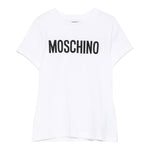 Moschino T-Shirt Girocollo Tinta Unita con Stampa per Bambino HUM05C BIANCO MOSCHINO 