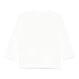 IL GUFO shirt girocollo tinta unita con ricami Panna per Neonato A24TA355MF002 PANNA IL GUFO 