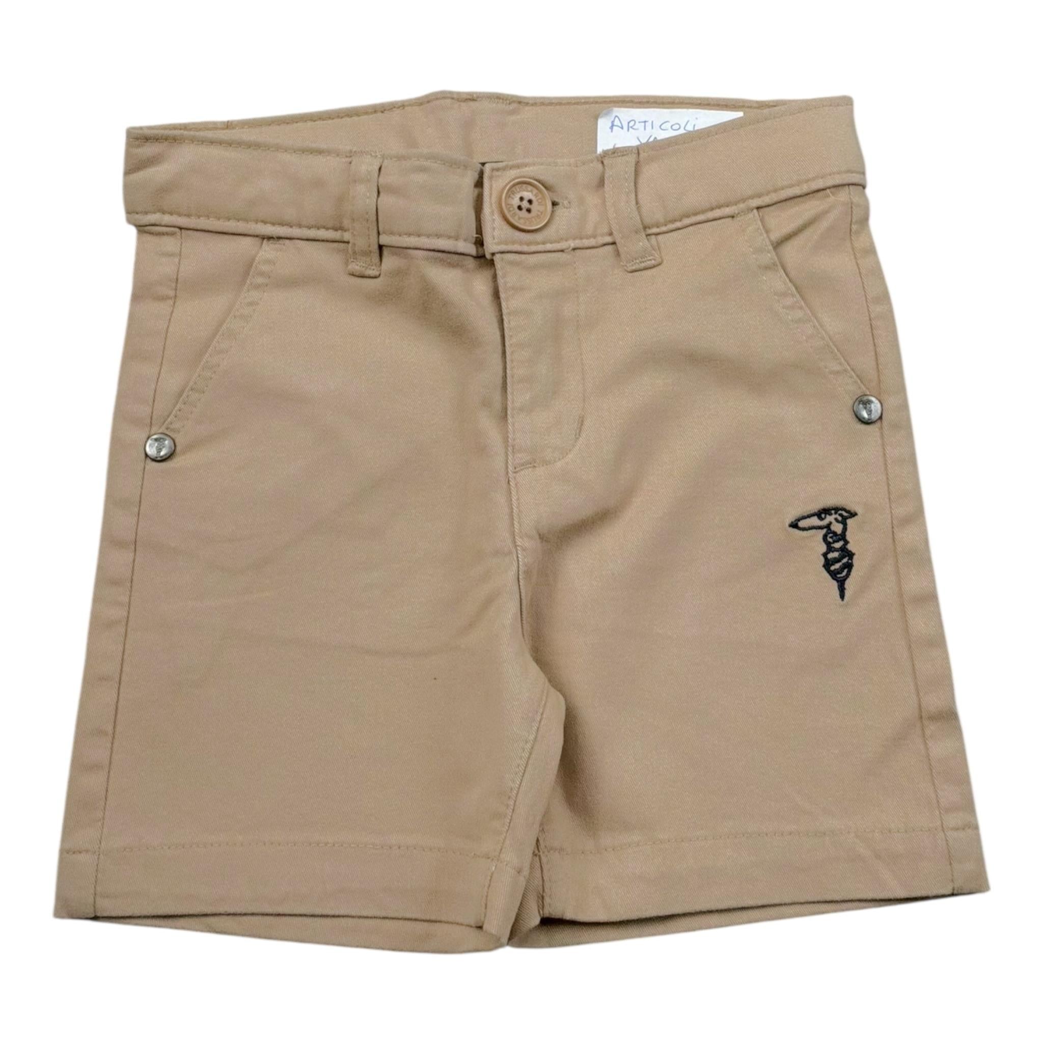 Trussardi Bermuda Tinta Unita con Girovita Regolabile per Neonato TIP22008BE BEIGE TRUSSARDI 