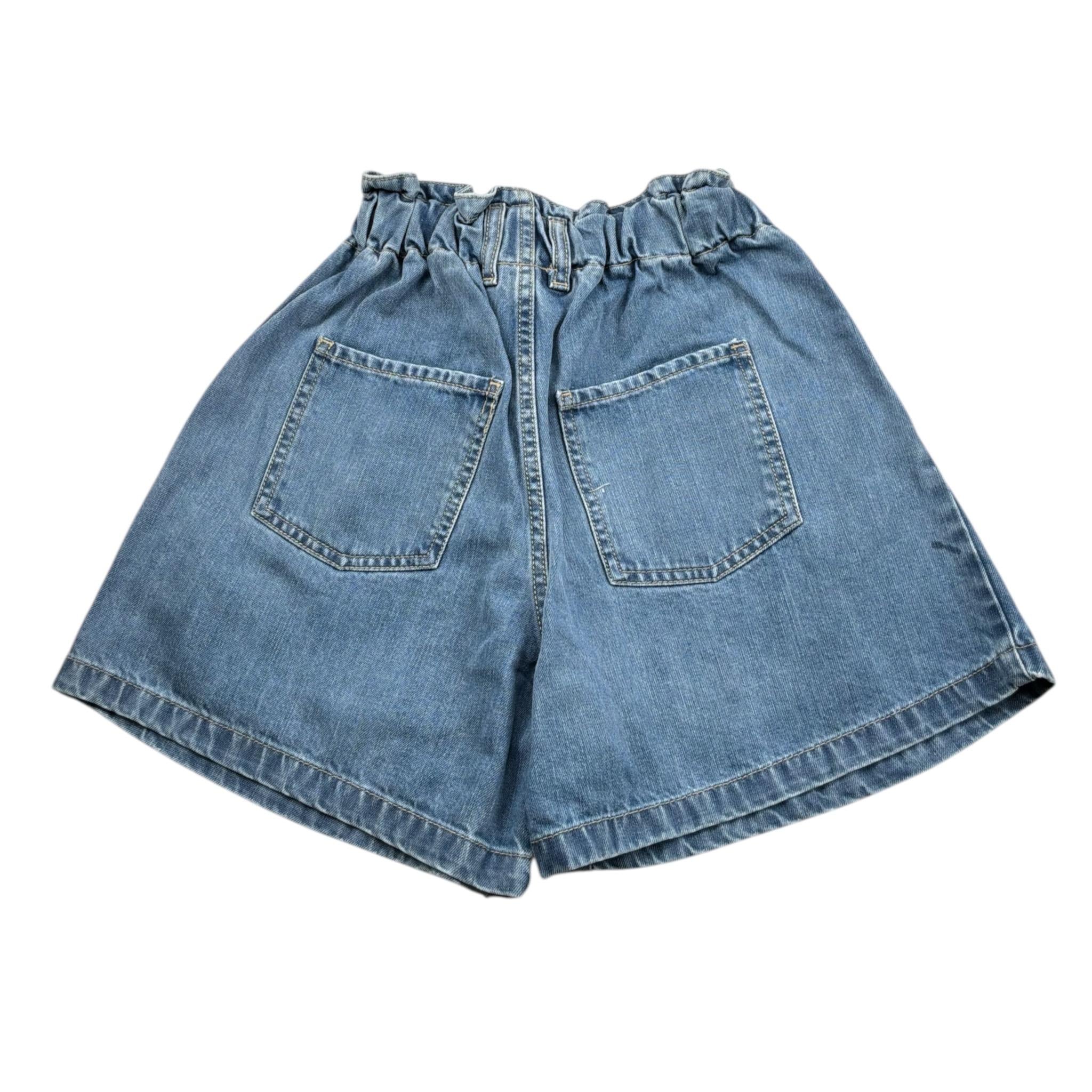 Marc Ellis Short In Denim Tinta Unia con Elastico In Vita per Bambina JMJSO16947 AZZURRO MARC ELLIS 