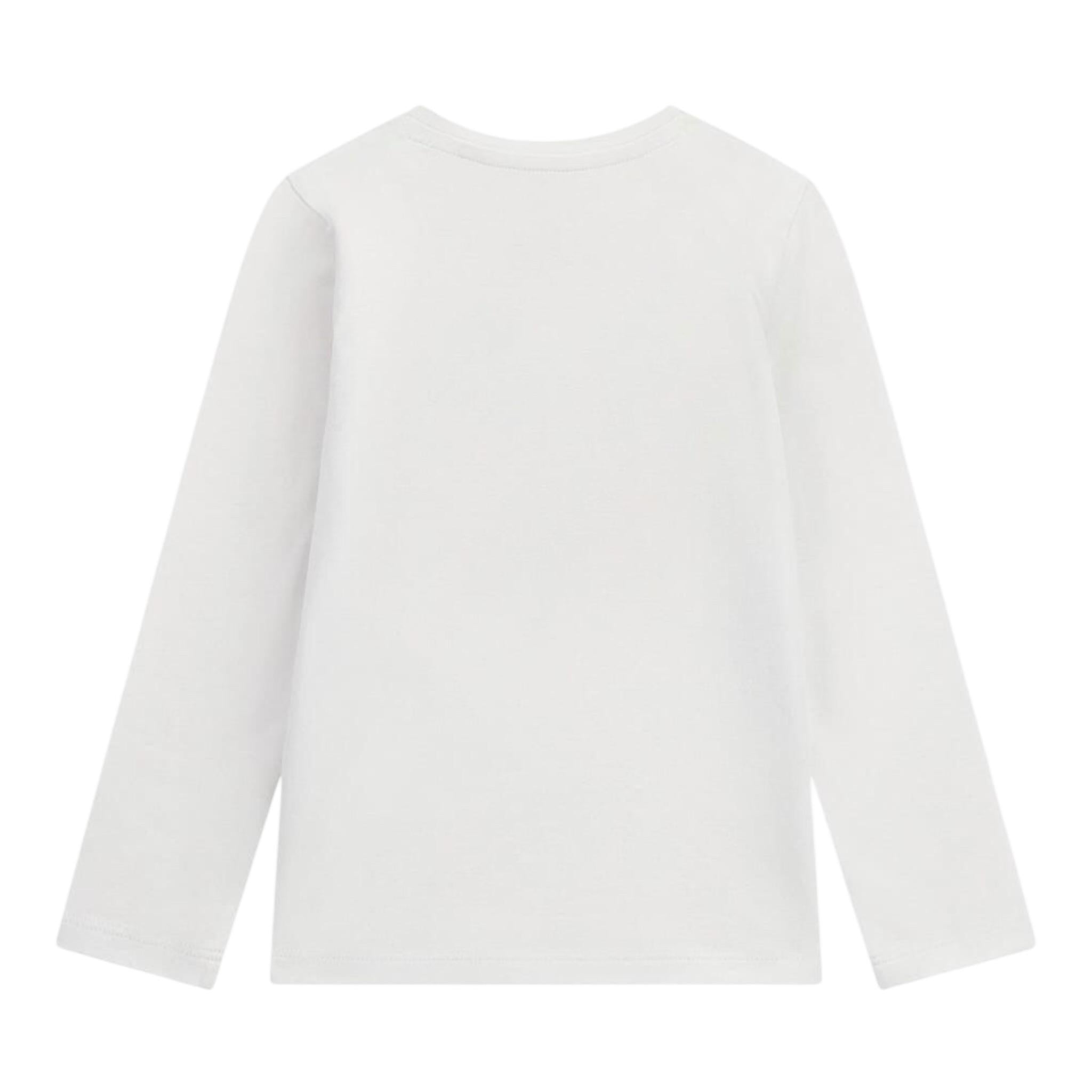 Guess Shirt Girocollo Tinta Unita con Logo per Neonata A5RI01K6YW4X BIANCO GUESS 