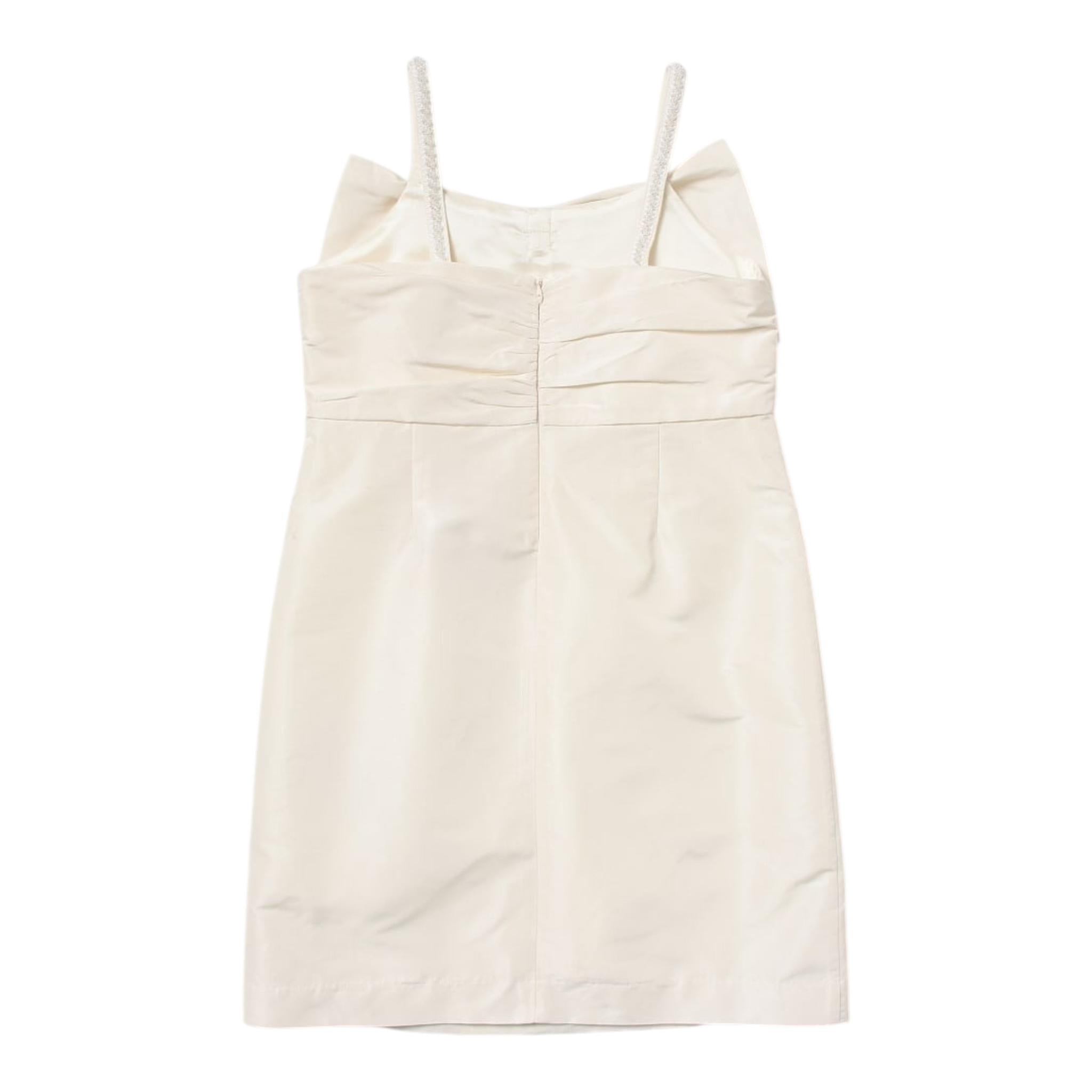 Elisabetta Franchi Abito Bretelline Tinta Unita con Ricamo per Bambina EFAB416 PANNA ELISABETTA FRANCHI 