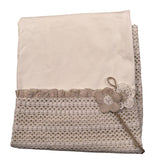 Lalalu' Coperta Tinta Unita con Stampa per Neonata COL11P BIANCO LALALU' 