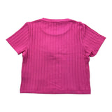 Hinnominate Einfarbiges T-Shirt mit Rundhalsausschnitt und Logo in Fuchsie für Mädchen