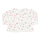 Philosophy Camicia Mezza Manica Tinta Unita Fantasia Floreale Bianco Per Bambina
