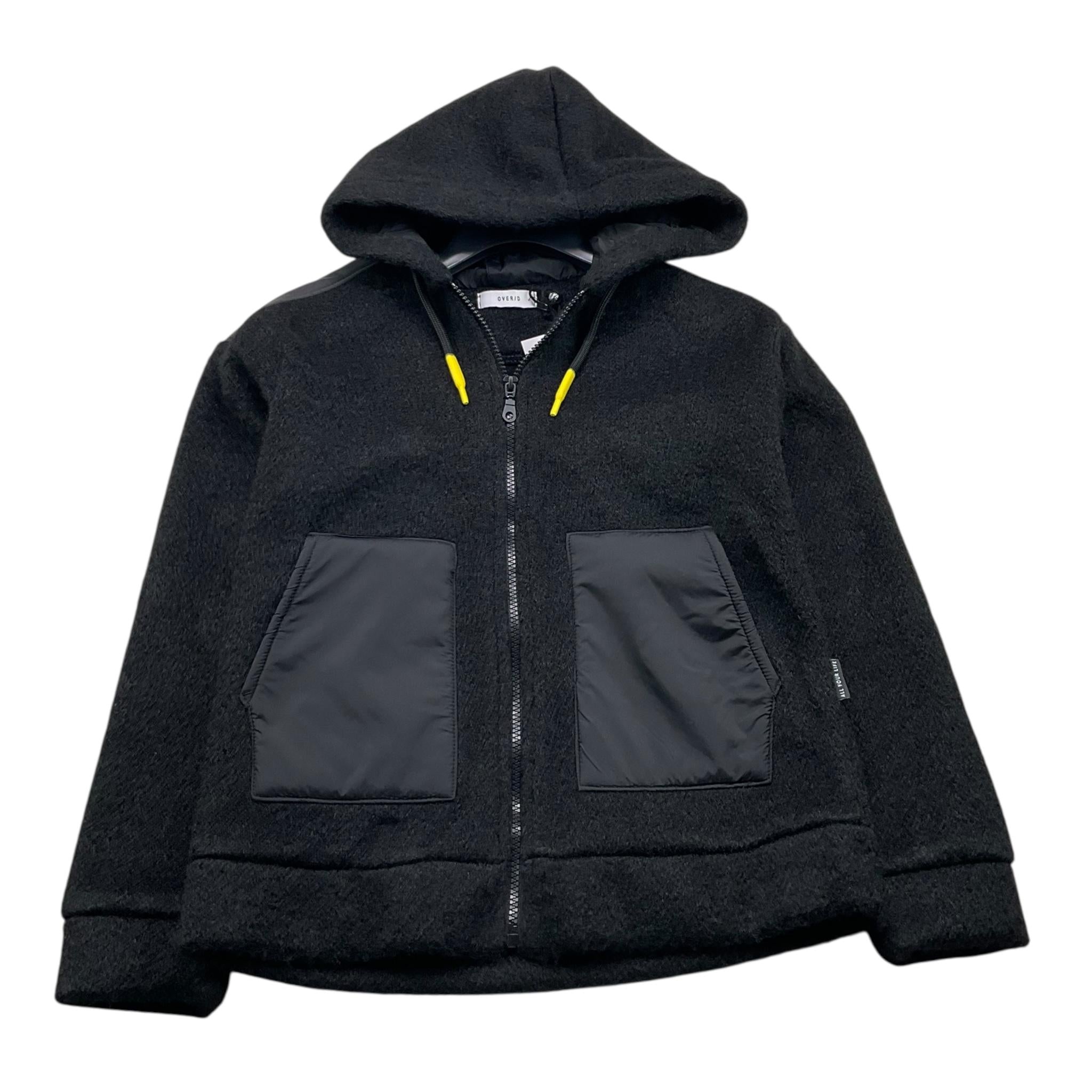 OVER-D felpa con zip e cappuccio tinta unita Nero per Bambino OK1769SFL NERO OVER-D 