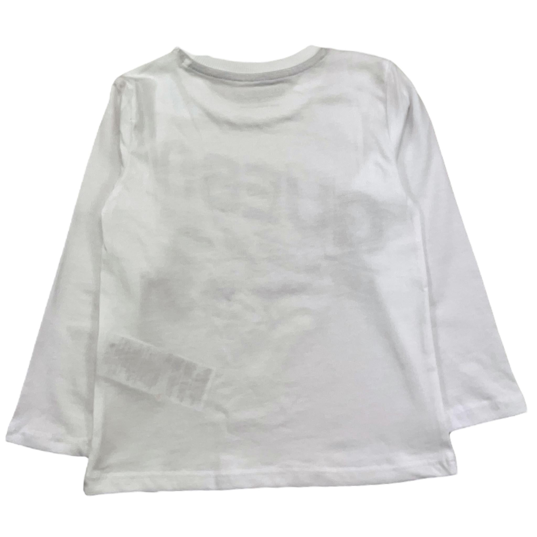 GUESS shirt girocollo tinta unita con stampa in contrasto Bianco per Bambino N4BI11I3Z14 BIANCO GUESS 