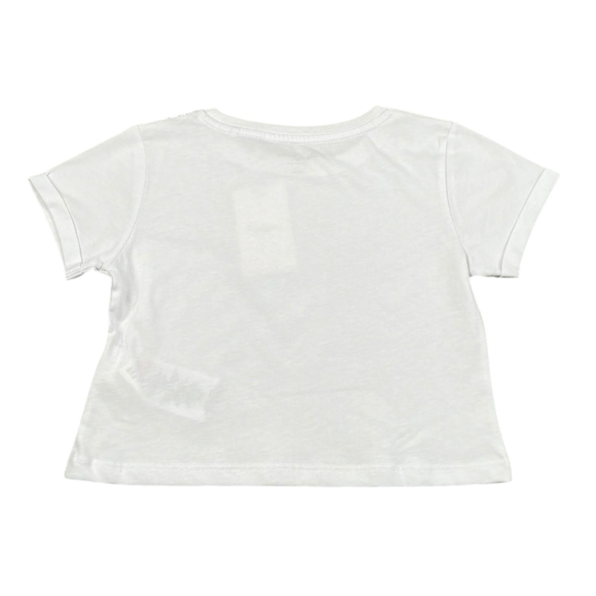 Pepe Feamo T-Shirt Tinta Unita con Applicazioni per Bambina PG503155 BIANCO PEPE JEANS 