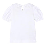 Mayoral T-Shirt Tinta Unita con Ricami per Bambina 3055 BIANCO MAYORAL 